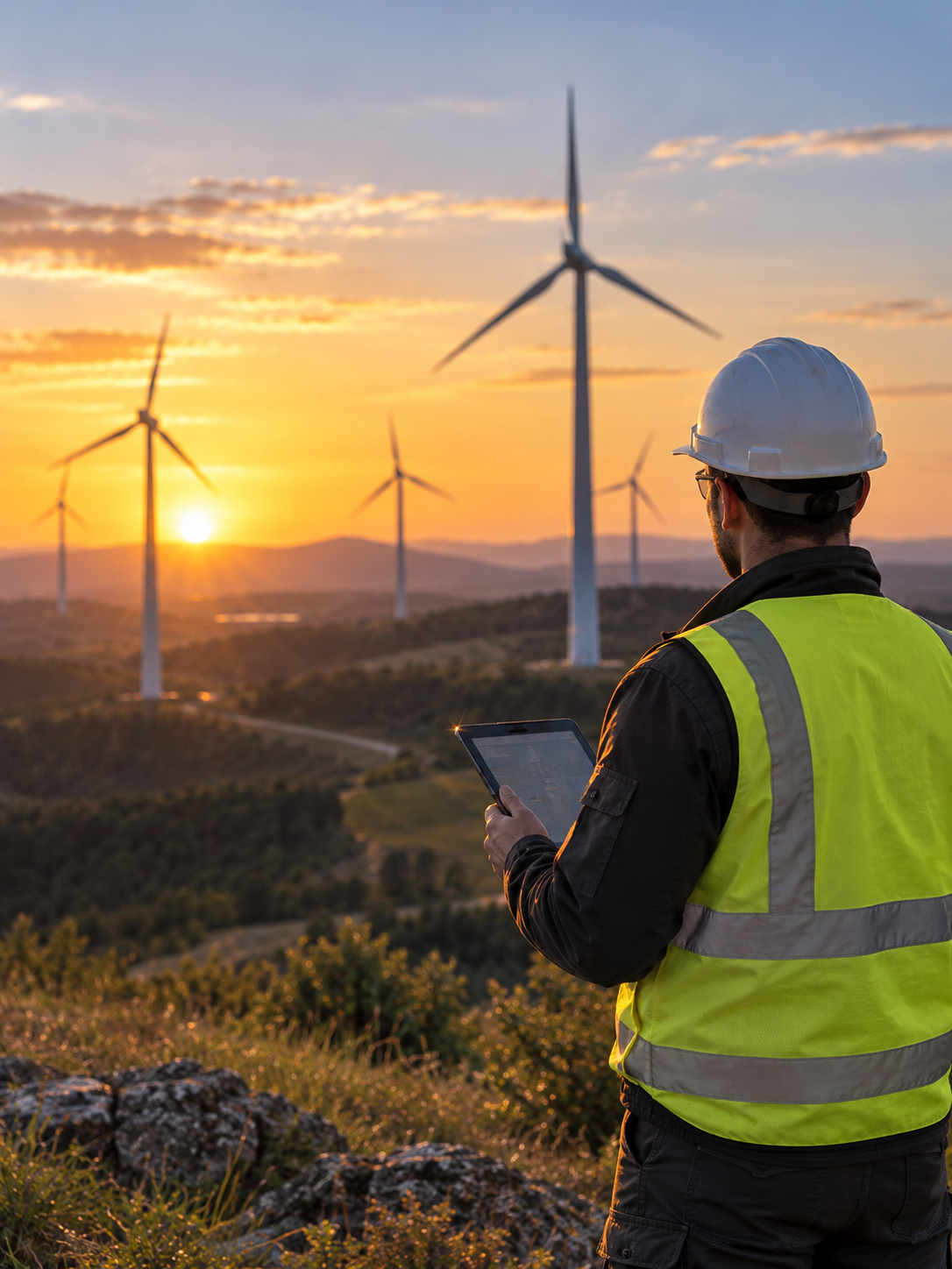 Parc d'éoliennes, énergie renouvelable